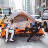 Video: Victor Cruz Sets Up Tent In Middle Of Busy Sixth Avenue For Photo Shoot